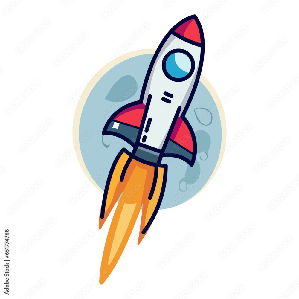 Rocket, Vector Illustration.