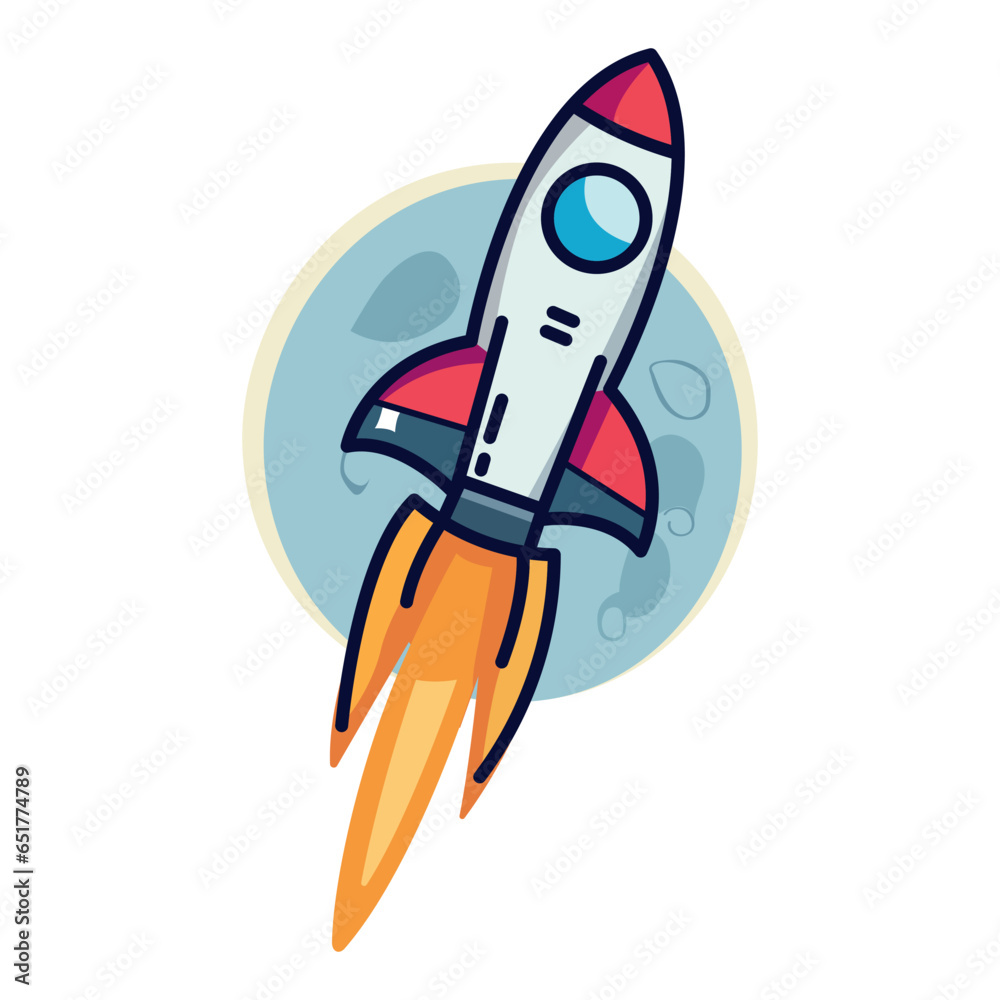 Rocket, Vector Illustration.