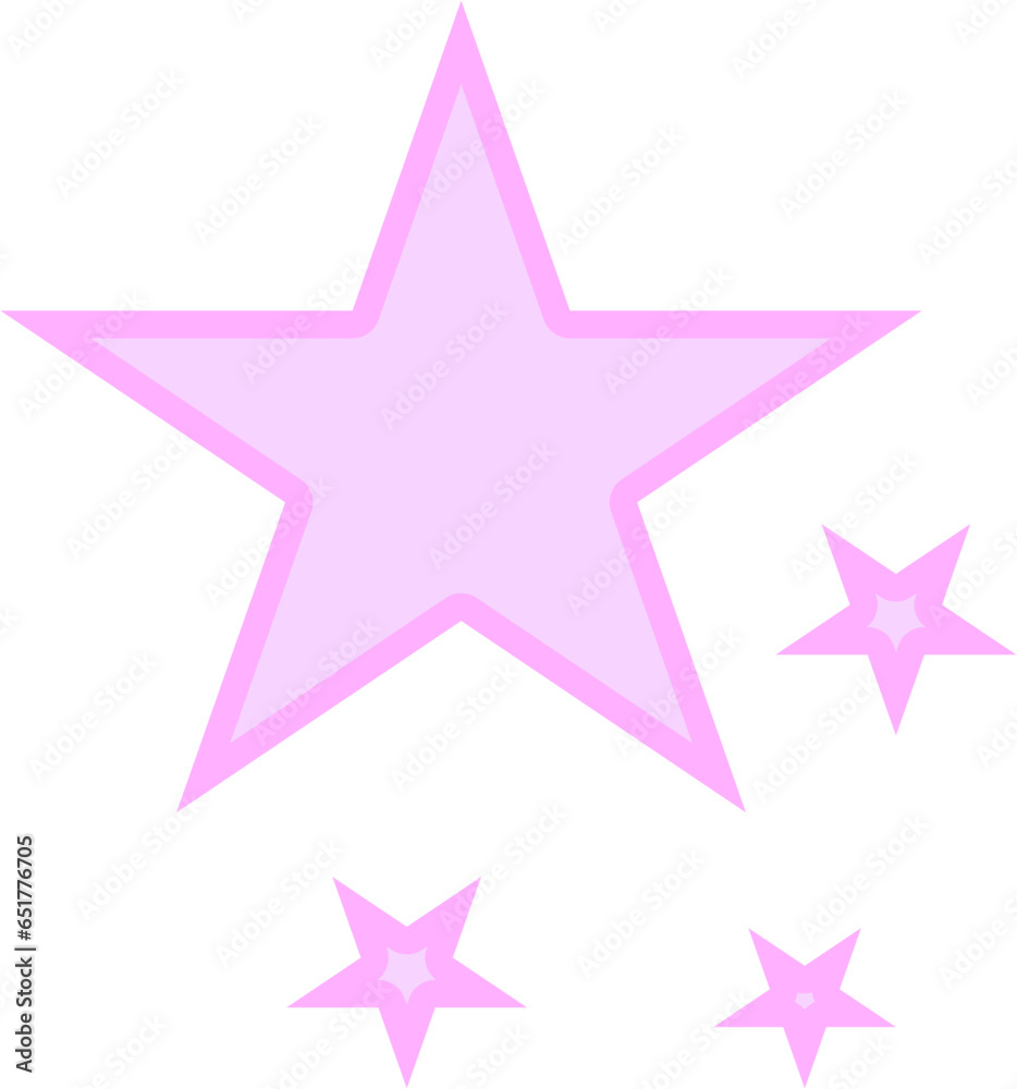 Flowers and stars for decoration, gift wrapping paper, card Flowers and stars for decoration, gift wrapping paper, card