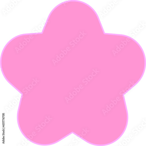 Flowers and stars for decoration, gift wrapping paper, card 
