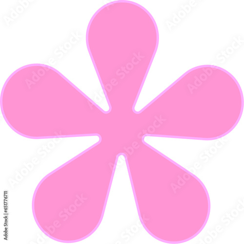 Flowers and stars for decoration, gift wrapping paper, card 