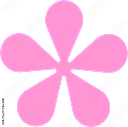 Flowers and stars for decoration, gift wrapping paper, card 