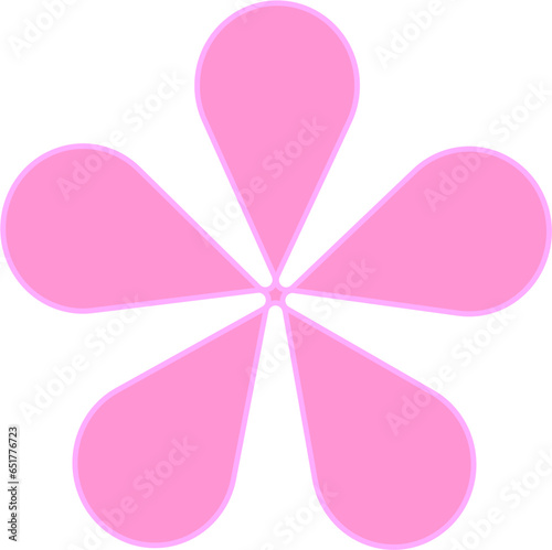 Flowers and stars for decoration, gift wrapping paper, card 