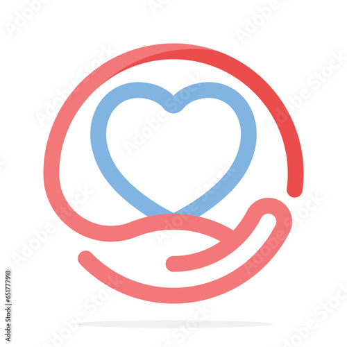 Take care of heart concept illustration icon