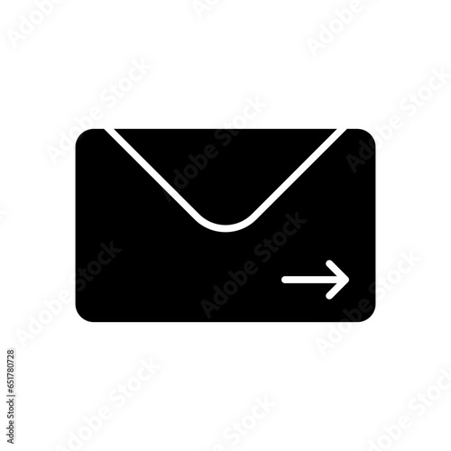 sent mail glyph icon