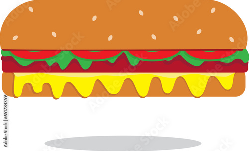 Malaysian food Roti John cheese or Omelette sandwich vector illustration