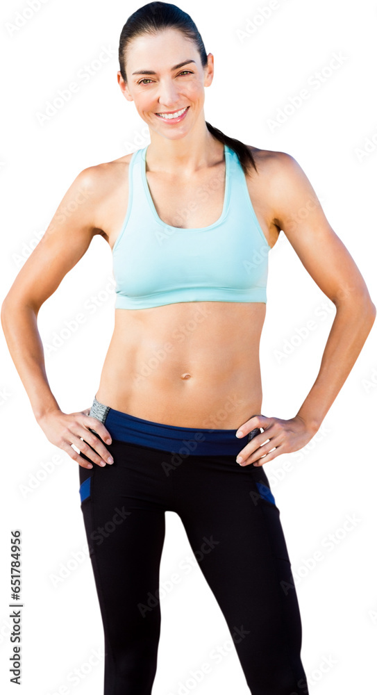 Digital png photo of caucasian female athlete on transparent background Digital png photo of caucasian female athlete on transparent background
