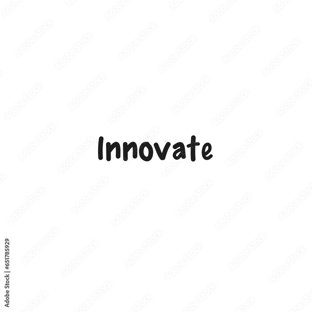 Digital png illustration of innovate text on transparent background