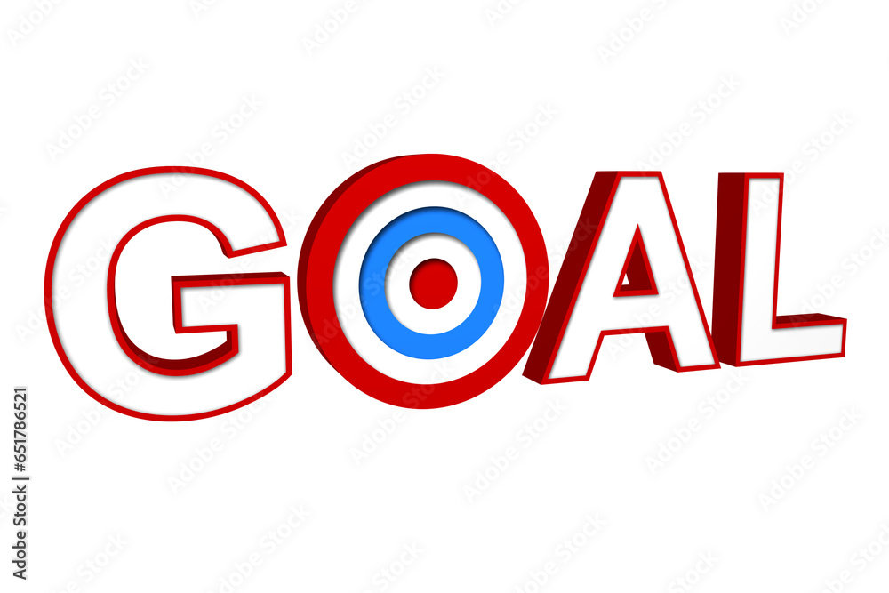 Digital png illustration of goal text with shooting target on transparent background Digital png illustration of goal text with shooting target on transparent background