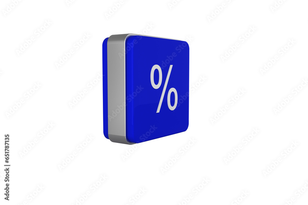 Digital png illustration of blue cube with percent symbol on transparent background Digital png illustration of blue cube with percent symbol on transparent background