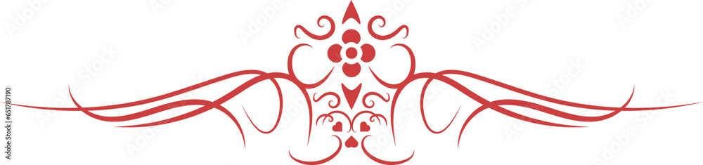 Naklejka premium Digital png illustration of red abstract shape on transparent background