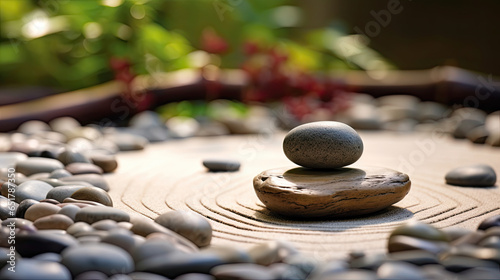 zen stones in the garden