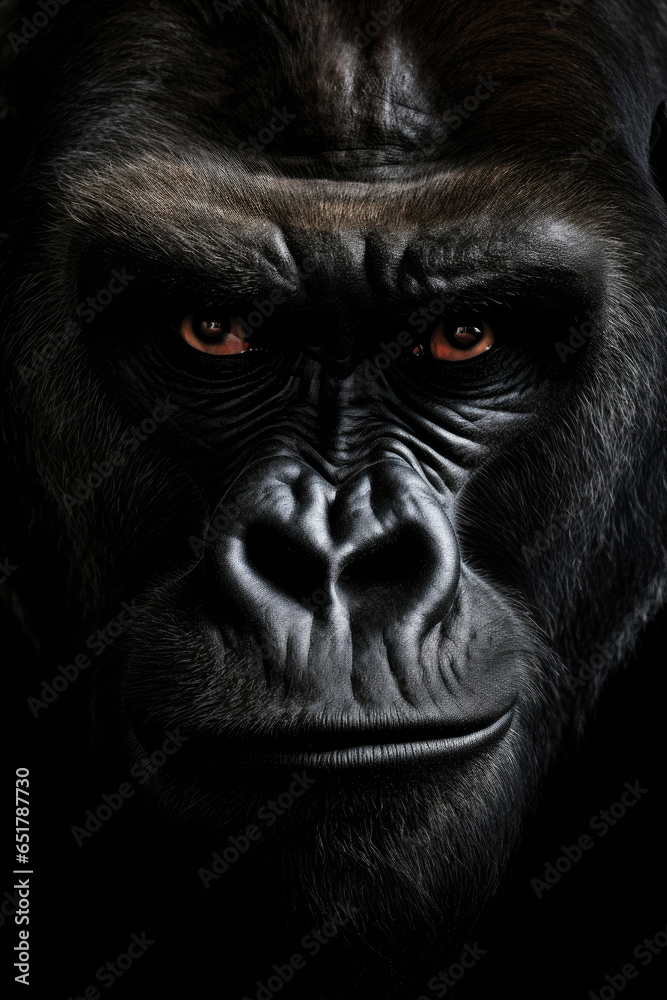 Front face dark gorilla Front face dark gorilla