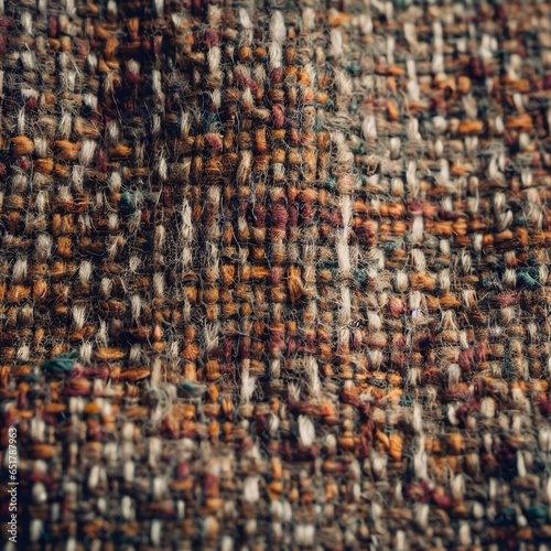 vintage handwoven tweed fabric