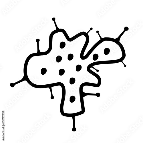 bacteria line icon