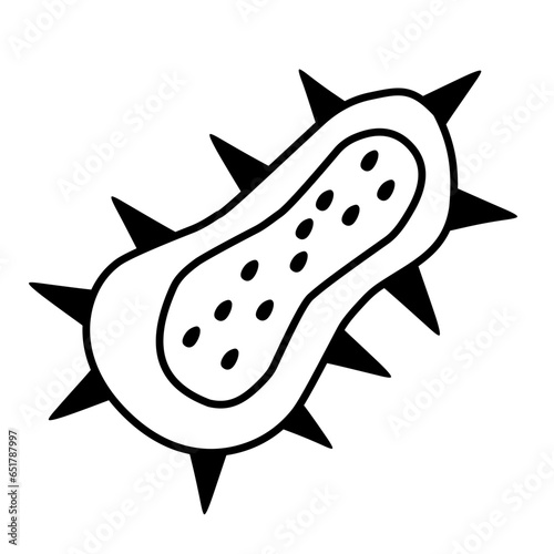 bacteria line icon