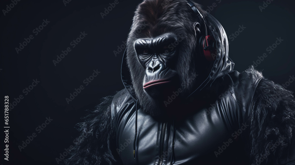 Gorilla in Training Outfit