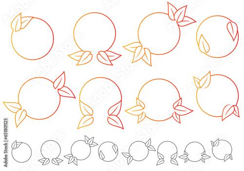 Leaf profile frames in orange and red gradations, with many models and can be re-edited