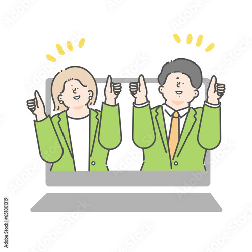 男性と女性のビジネスパーソンのイラスト