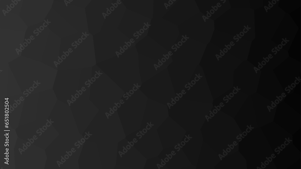 Obraz premium Modern black low poly backdrop. Black abstract background of triangles low poly. Black abstract geometric rumpled triangular background low poly style. Vector illustration 