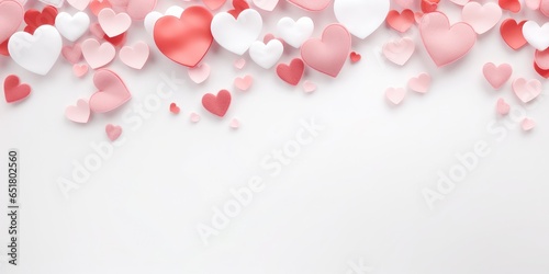 valentine day background with hearts photo