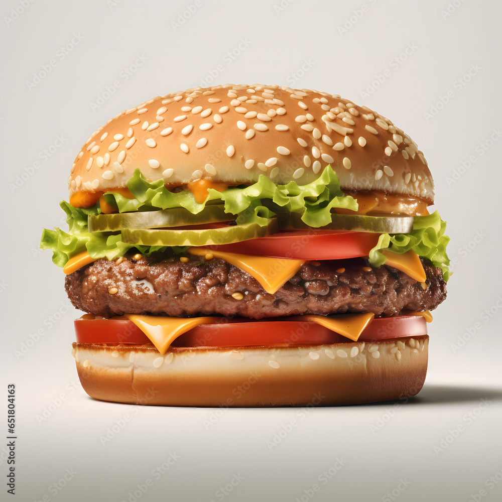 hamburger isolated on white hamburger isolated on white