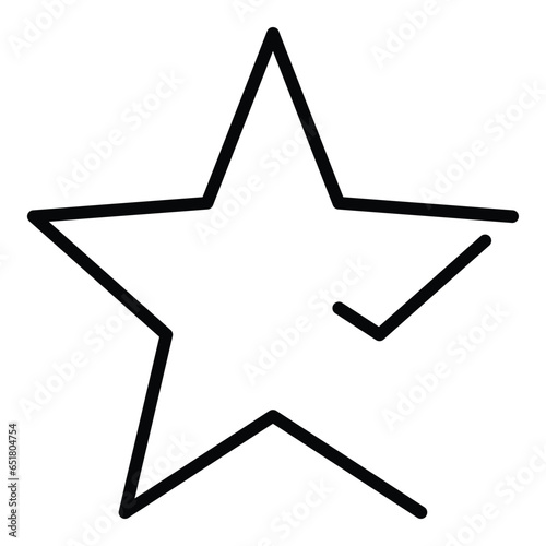 star and check mark icon, best review symbol. vector isolated on white background.
