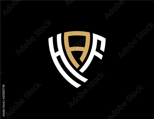 HAF creative letter logo design vector icon illustration photo