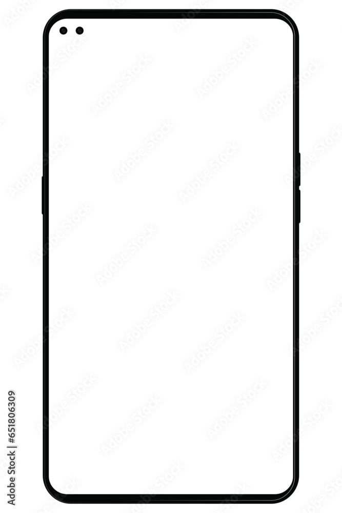 Realistic smartphone dual camera mockup. Mobile phone vector with isolated on white background. Device front view. Realistic smartphone dual camera mockup. Mobile phone vector with isolated on white background. Device front view.