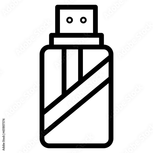 Usb Flashdisk. External Memory icon. Simple and isolated style