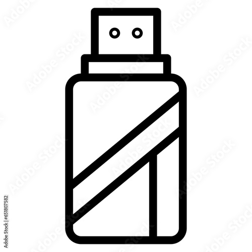 Usb Flashdisk. External Memory icon. Simple and isolated style