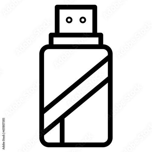 Usb Flashdisk. External Memory icon. Simple and isolated style