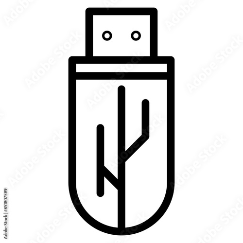 Usb Flashdisk. External Memory icon. Simple and isolated style