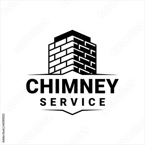 Chimney service company logo with masculine style design