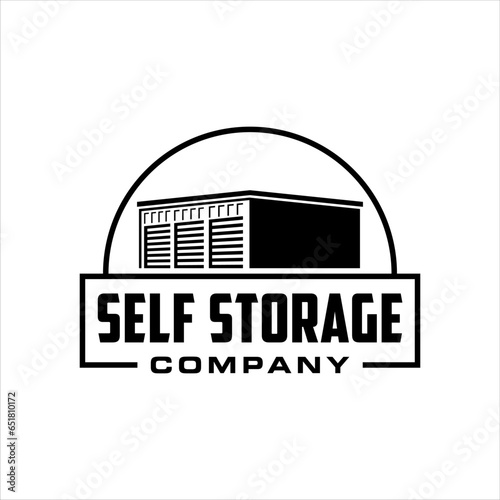 Self storage company logo with elegant style design