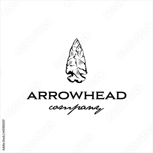 Indian arrowhead logo with classic style design photo