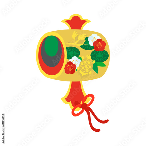 打出の小槌。フラットなベクターイラスト。
Mallet of luck. Flat designed vector illustration.