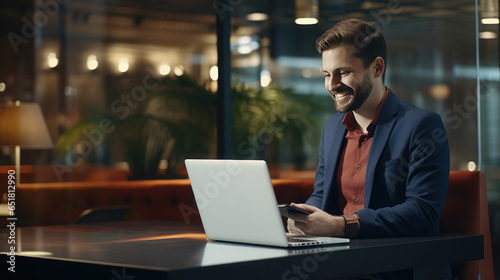 Businessman using the laptop at working © EmmaStock