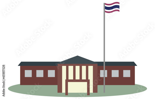 Drawings of buildings, offices, schools in Thailand