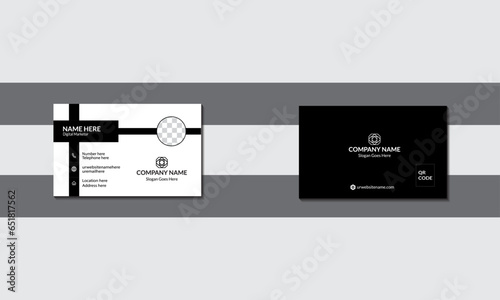 Simple and standard business card or presonal visiting card.Vector.. photo