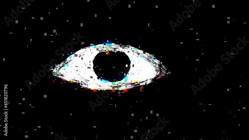 A looped eye animation created by hand for video editing. Screensaver for news, consperology and mystic programs. Mystic screensaver with eye. Transition effect for video editing. Сonspiracy theory