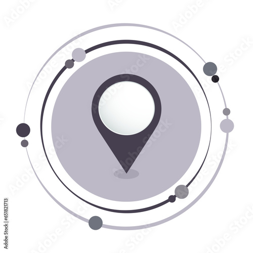 Pin locator vector illustration graphic icon symbol