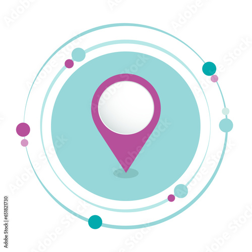 Pin locator vector illustration graphic icon symbol