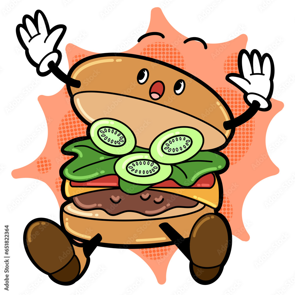 Food Retro Mascot 