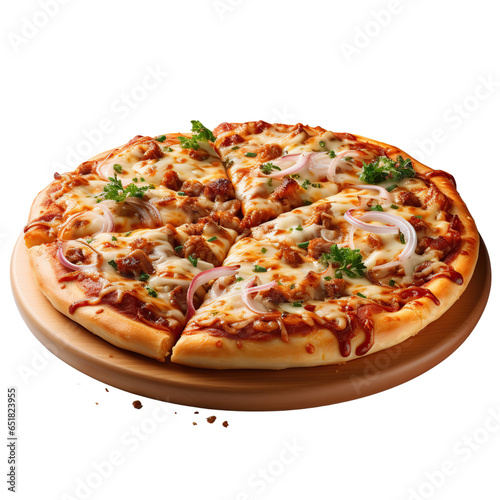 Pizza,, isolated on transparent background cutout.