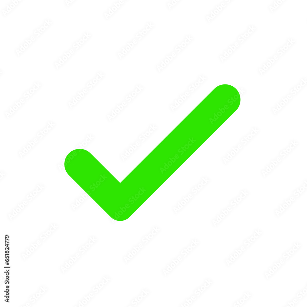 Check Mark Button icon vector Check Mark Button icon vector