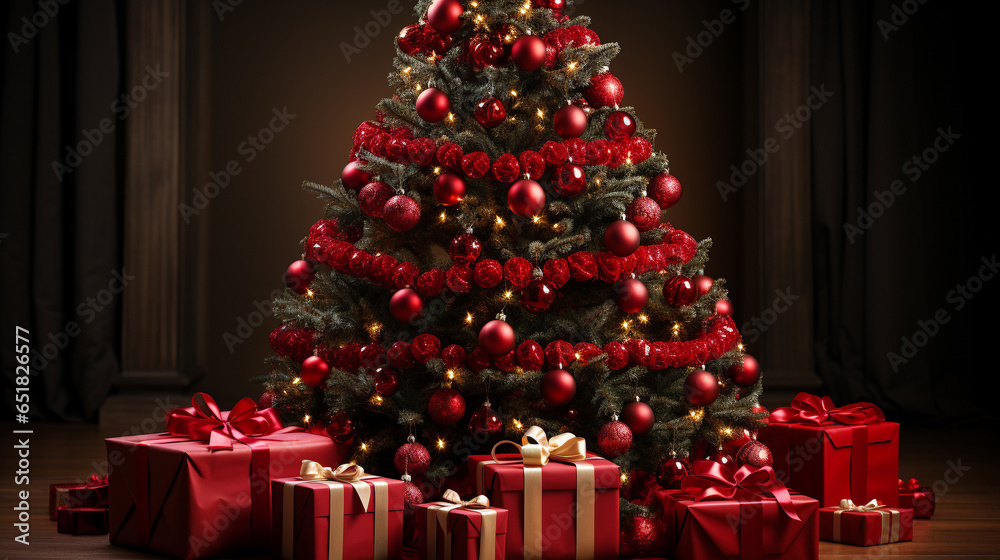 Christmas tree with gift