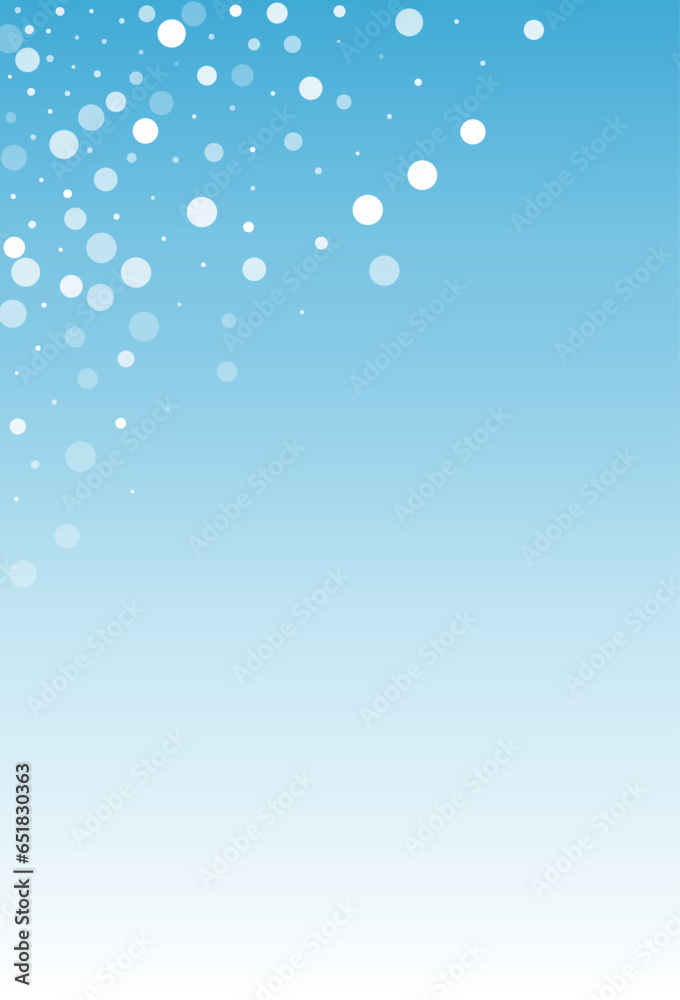 Gray Snow Vector Blue Background. Light Silver