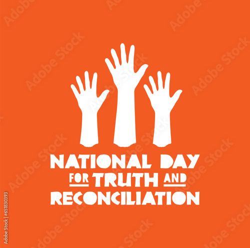 National Day for Truth and Reconciliation. Every Child Matters. Orange T-Shirt Day. 30th September. Vector Illustration.
