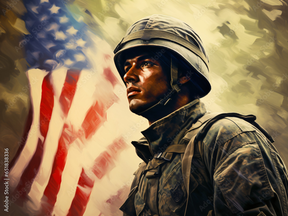 Veterans Day is a federal holiday in the United States observed annually on November 11, for honoring military veterans of the United States Armed Forces. AI digital art